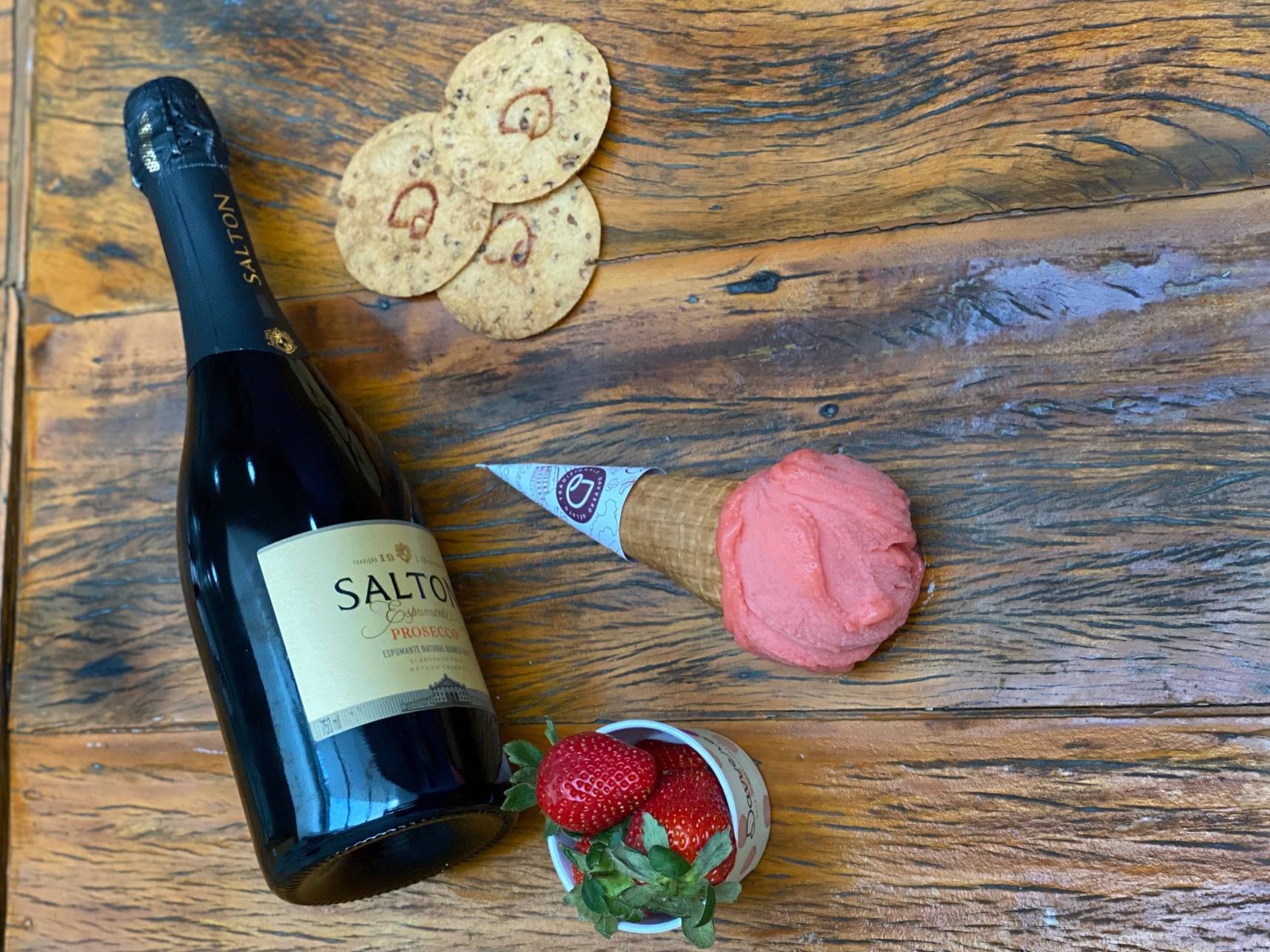Prosecco Salton vira sabor da Davvero Gelato
