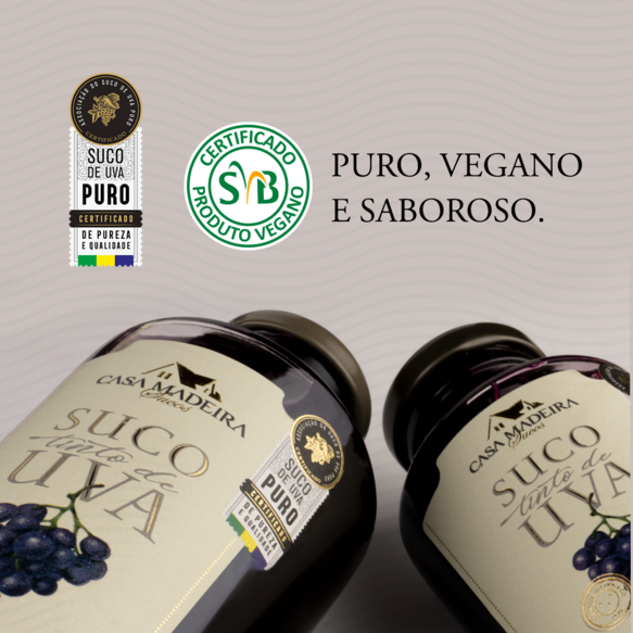 Suco de uva integral Casa Madeira recebe novos selos