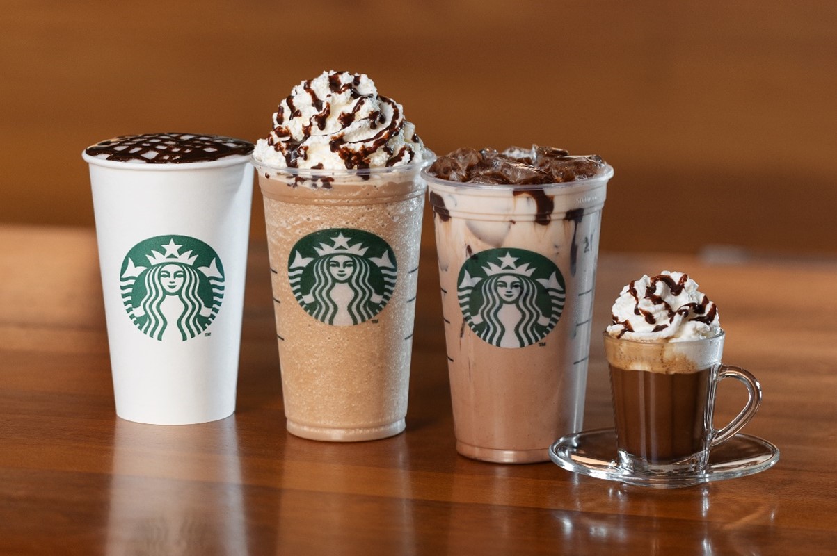Chocolate domina bebidas de inverno da Starbucks Foto Divulgação