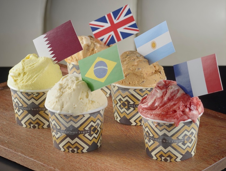 Copa do Catar inspira sabores de gelateria Foto Mauro Holanda