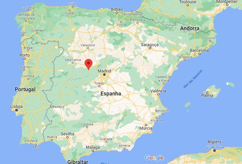 Muralha de Ávila lembra saída dos judeus em 1492 Mapa Google Maps