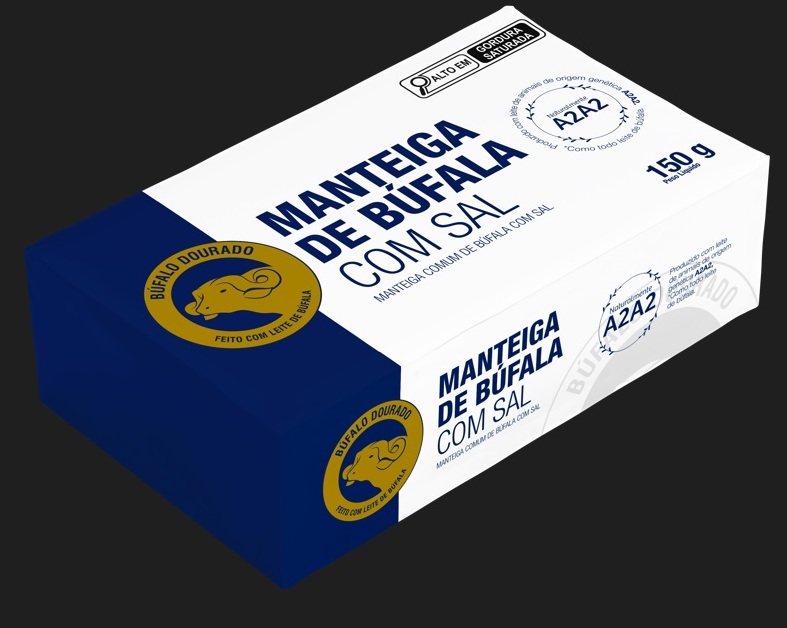 Empresa lança manteiga de búfala com sal em tablete Imagem Divulgação Búfalo Dourado