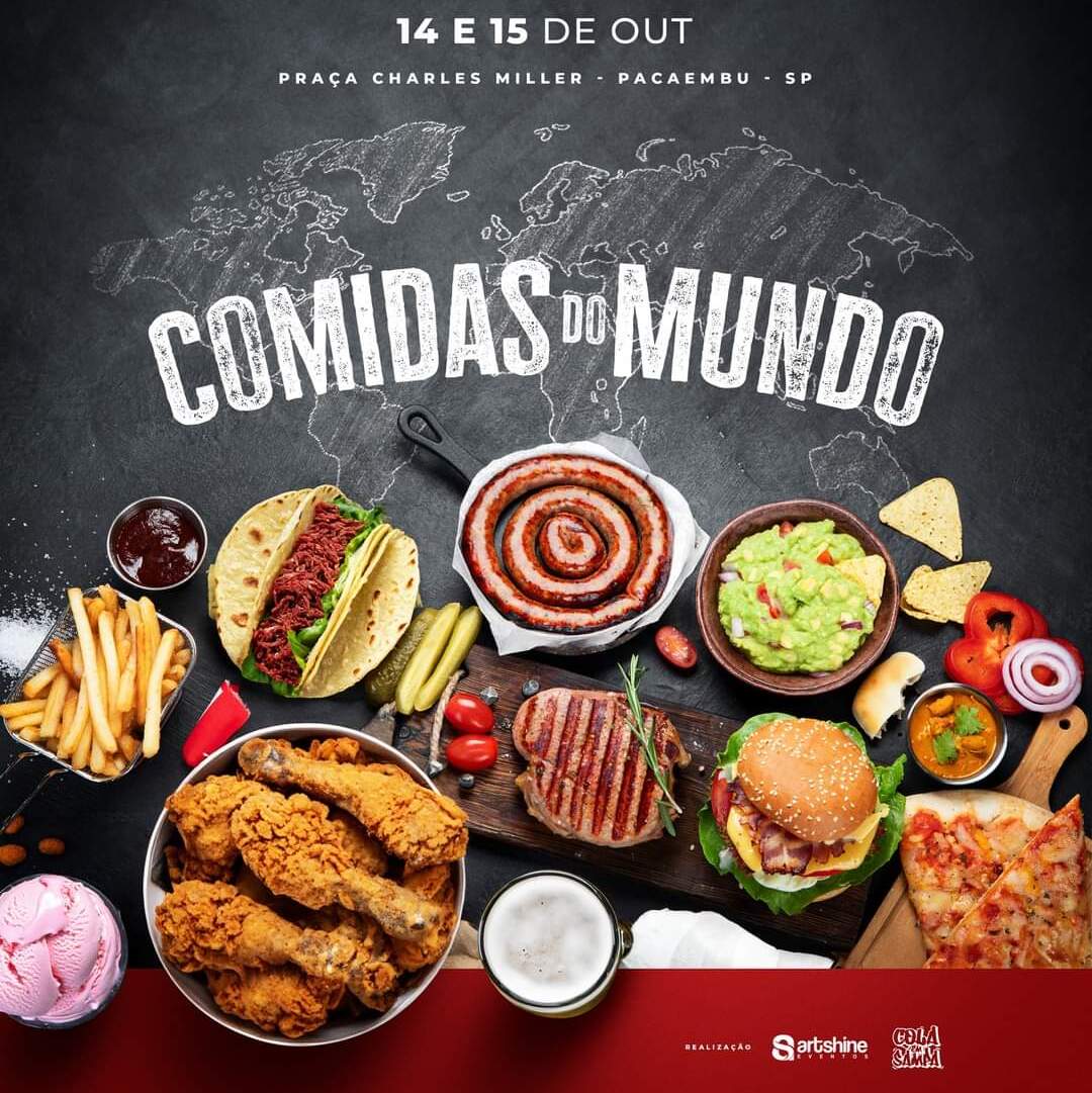 SP recebe Festival Comidas do Mundo no fim de semana Imagem Divulgação Art Shine e Cola em Sampa
