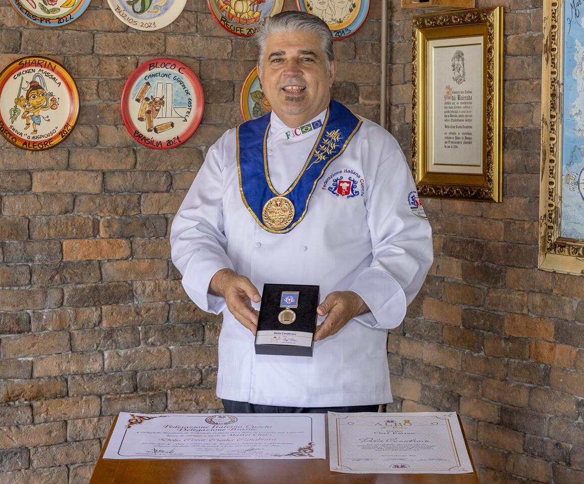 Chef Délio Canabrava recebe prêmios internacionais Foto 1 Gean Cavalheiro Divulgação Cantina do Délio