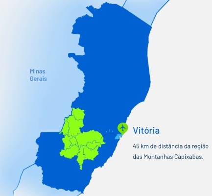 QUE GOSTOSO! traz Agroturismo das Montanhas Capixabas Mapa Reprodução Site Montanhas Capixabas
