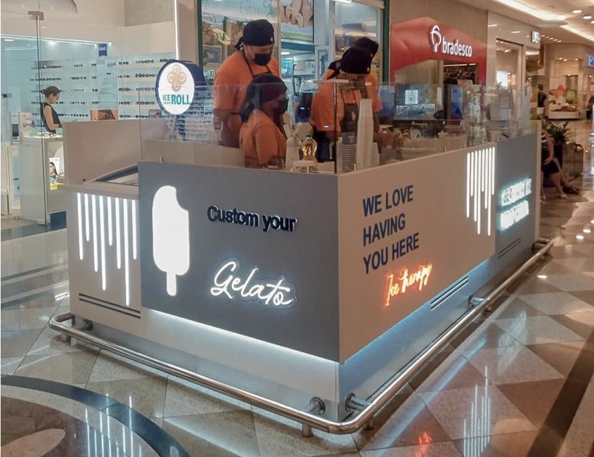 Ice Cream Roll abre quiosque no Bourbon Shopping (SP) Foto 1 Divulgação Ice Cream Roll