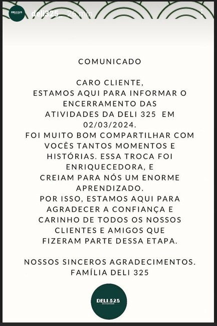 Restaurante judaico (SP) encerra atividades Foto 1 Reprodução Instagram