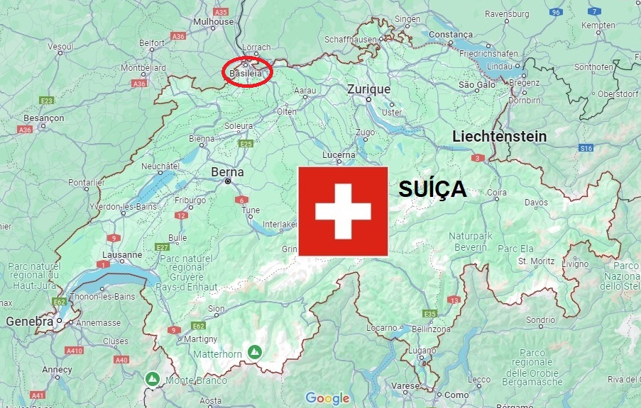 Suíça no Verão Prefeitura de Basileia é pura arte 1 Mapa Google Maps