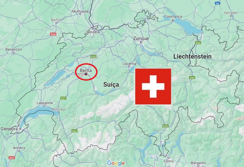 Suíça no Verão o legal de Berna é se perder no Centro 1 Mapa Google Maps