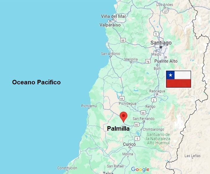 Chile rios influenciam vinhedos da Viña Maquis 2 Mapa Google Maps