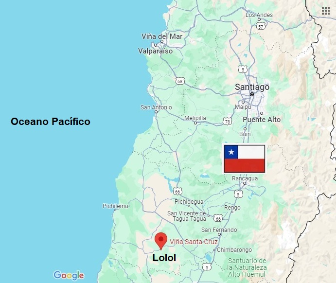 Chile Viña Santa Cruz, de bons vinhos até teleférico 2 Mapa Google Maps