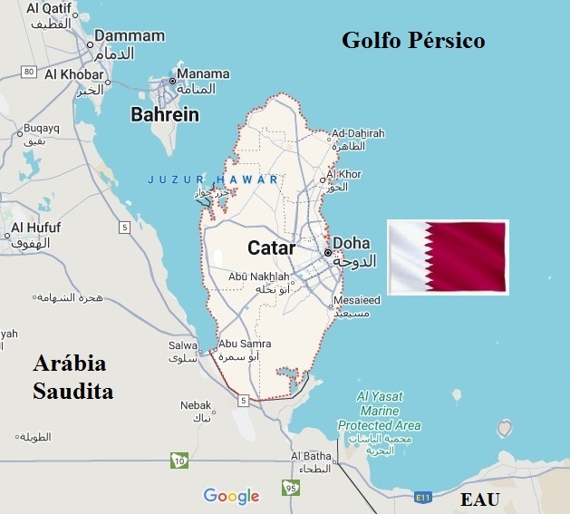 No Qatar Chabrat Al Mina serve do mar e fresco Mapa Google Maps