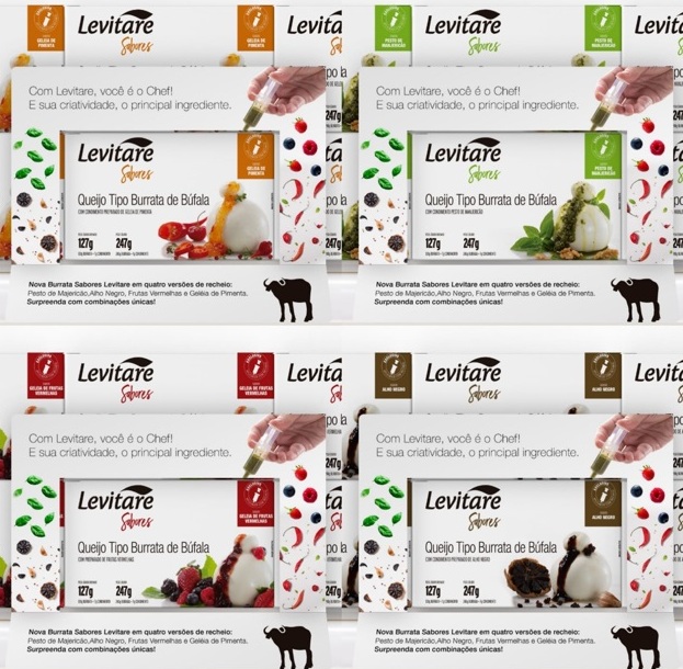 Levitare cria burrata recheável com aplicador Foto Divulgação Levitare
